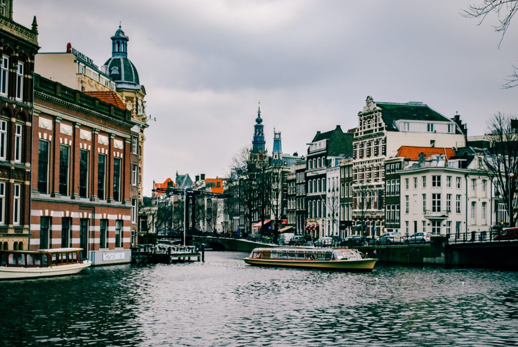 Famous city Amsterdam