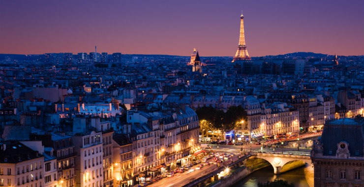 Famous city Paris, France